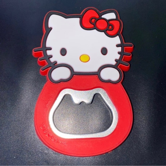 Hello Kitty Accessories - Red Sanrio Hello Kitty Bottle Opener Magnet Hanger 2.5 inches Pink Custom New